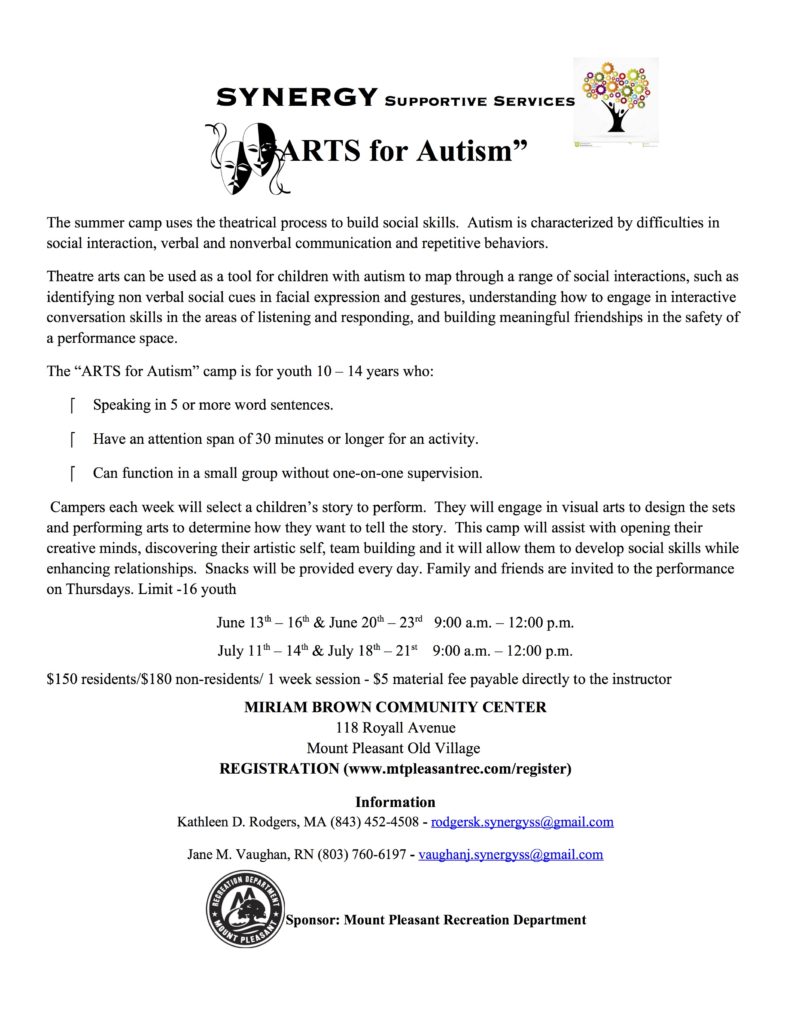 ARTS for Autism flyer