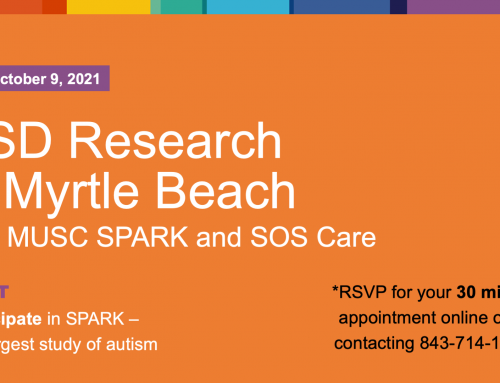 MUSC SPARK Autism Genetic Research Study in Myrtle Beach October 9th